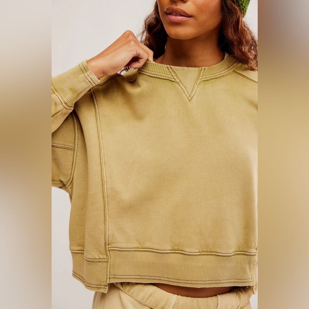 FREE PEOPLE - INTERCEPT PULLOVER IN HARVEST GOLD - Picture 1 of 14